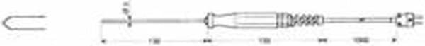 Greisinger GES 500 Plug-in sensor -65 till 550 °C Sensor typ K