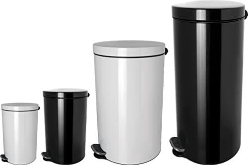 Helit H2404105 - Silver Ion Pedal Bin, "ritari", 5 litraa, valkoinen