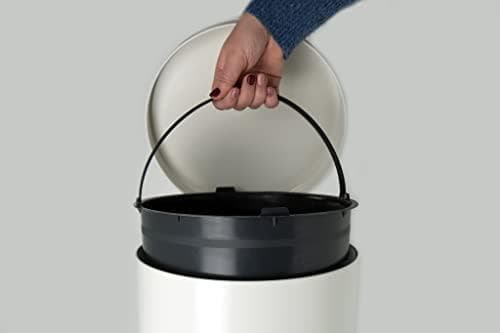 Helit H2404105 - Silver Ion Pedal Bin, "ritari", 5 litraa, valkoinen