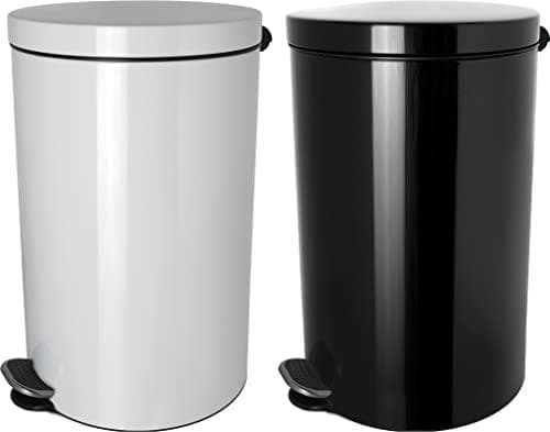 Helit H2404105 - Silver Ion Pedal Bin, "ritari", 5 litraa, valkoinen
