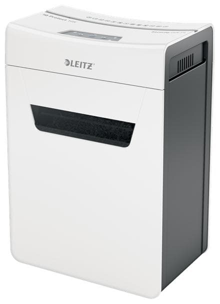 Leitz IQ Premium Protect 10X Ultra Quiet P-4 -silppuri P-4 koti-/kotityöpistesilppurit - syöttää jopa 10 arkkia - 18 litran lokero - valkoinen