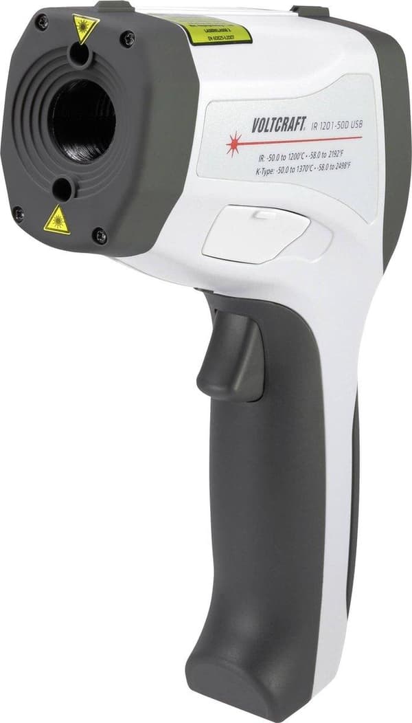 VOLTCRAFT IR 1201-50D USB-infrapunalämpömittari Optic 50:1 -50 - 1200 °C Pyrometri