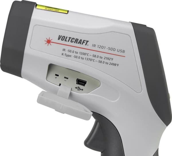 VOLTCRAFT IR 1201-50D USB-infrapunalämpömittari Optic 50:1 -50 - 1200 °C Pyrometri