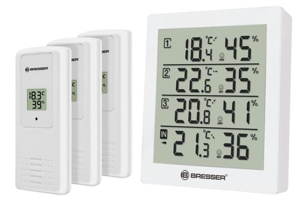 Bresser väderstation - Temeo Hygro Quadro - med 4 mätresultat