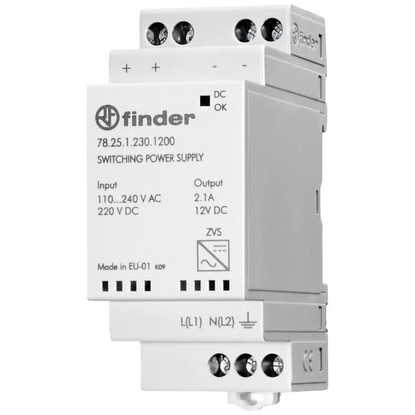 Finder 78.25.1.230.1200 DIN-skena nätaggregat 12 V/DC 2.1 A 25 W Innehåll 1 st