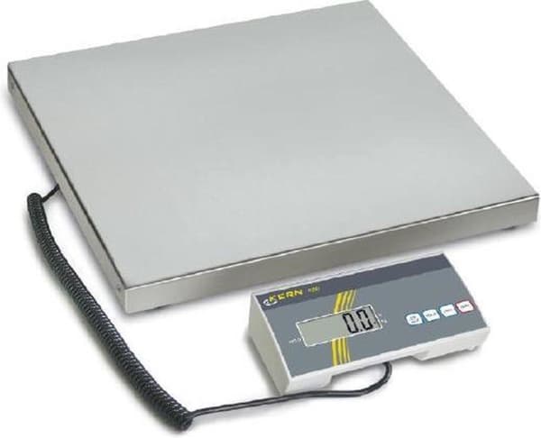 Kern Pakettivaaka Punnitusalue (max.): 60 kg Resoluutio: 20 g verkkovirralla, akkukäyttöinen Hopea