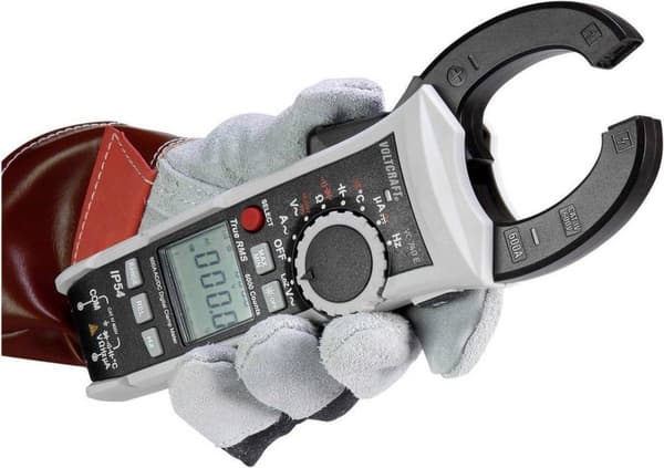 VOLTCRAFT VC-740 E Clamp Meter, Multimeter Digital Roiskesuojattu (IP54) CAT IV 600 V Näyttö (määrä): 6000