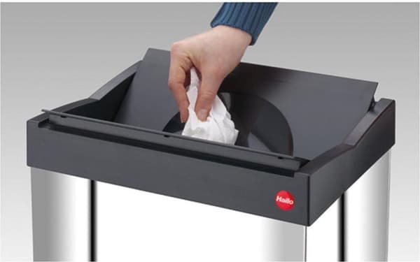 Hailo Big-Box Swing 60 soptunna, 60 liter, rostfritt stål