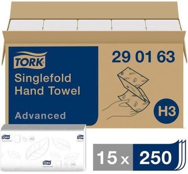Tork håndklædepapir avanceret ZZ-fold 2-lags 3750 ark