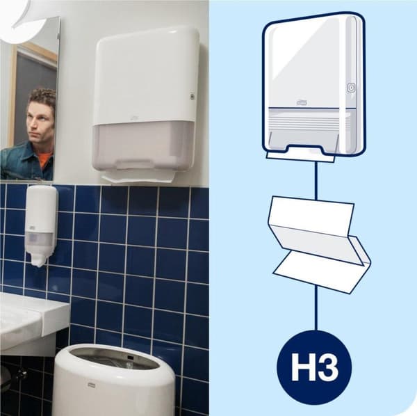 Tork håndklædepapir avanceret ZZ-fold 2-lags 3750 ark