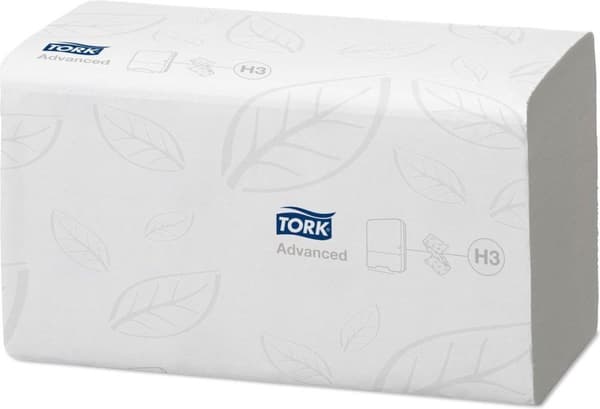 Tork håndklædepapir avanceret ZZ-fold 2-lags 3750 ark