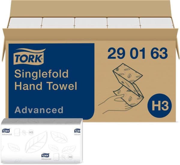Tork håndklædepapir avanceret ZZ-fold 2-lags 3750 ark