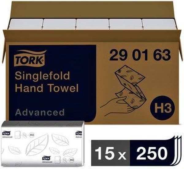 Tork håndklædepapir avanceret ZZ-fold 2-lags 3750 ark