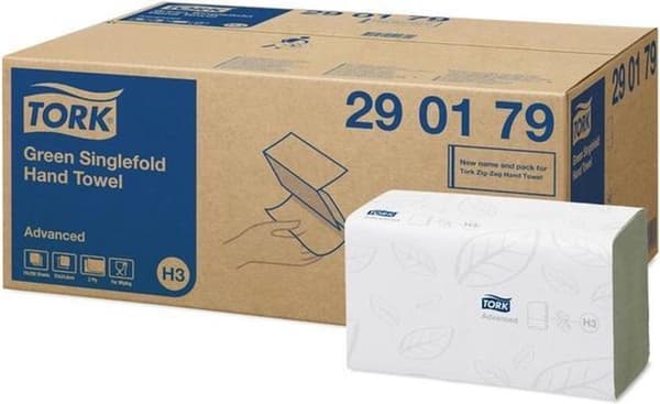 Tork håndklædepapir avanceret ZZ-fold Grøn 3750 ark