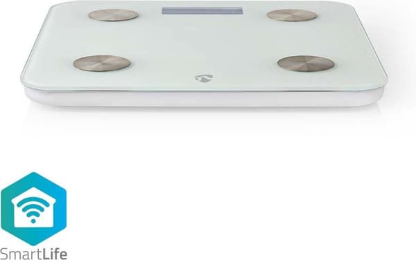 Nedis SmartLife henkilökohtainen vaaka | Wi-Fi | BMR / luut / paino / lihakset / rasva / vesi | 8 muistipaikkaa | Huippukuorma: 180 kg | Android™ / IO