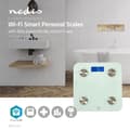 Pikkukuva 1 / 8: Nedis SmartLife henkilökohtainen vaaka | Wi-Fi | BMR / luut / paino / lihakset / rasva / vesi | 8 muistipaikkaa | Huippukuorma: 180 kg | Android™ / IO