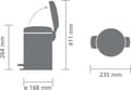 Miniatyrbillede 4 af 8: Brabantia NewIcon Skraldespand - 3 l - Passionsrød