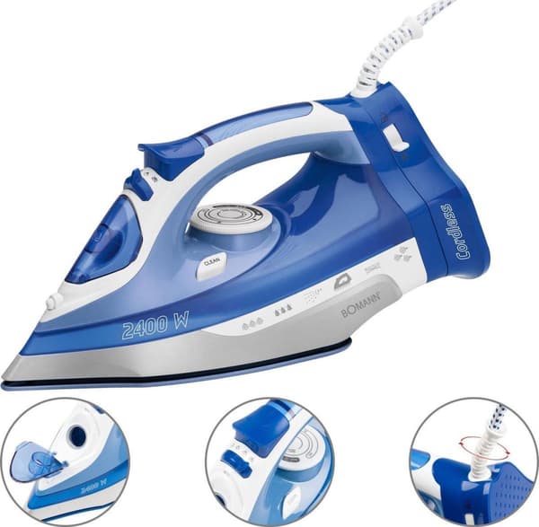 Bomann DB 6006 CB Ångstrykjärn 2400W Blå/Vit