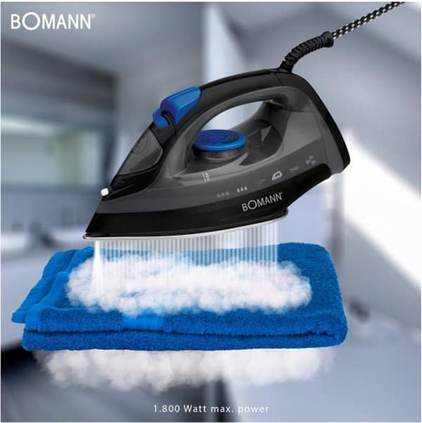 Bomann DB 6003 CB Ångstrykjärn 1800W 150 ml Svart/Blå