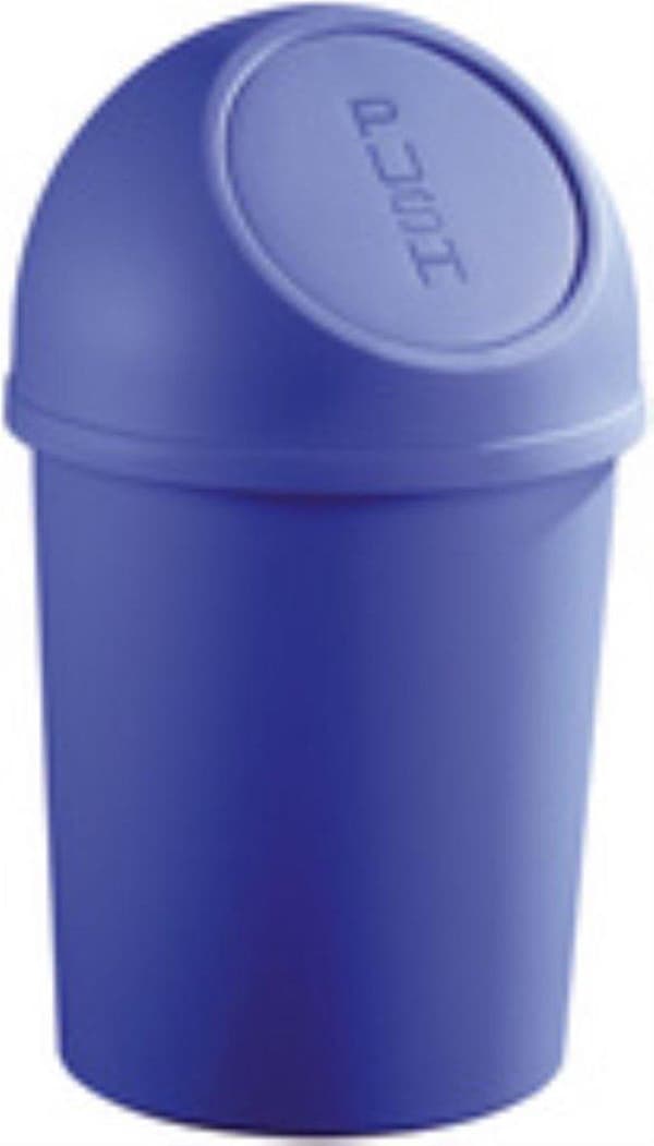 HELIT Affaldsspand med klaplåg - 6 liter - Plast - Lysegrå - dxh 216x375 mm