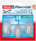 Miniatyrbillede 3 af 4: Tesa Powerstrips Kroge Oval Small - Mat Krom - 3 stk