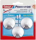 Miniatyrbillede 4 af 8: Tesa Powerstrips Kroge Rund Lille - Krom - 3 stk