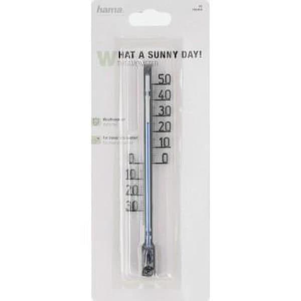 Hama Indendørs/udendørs termometer, træstruktur, 16 cm, analog