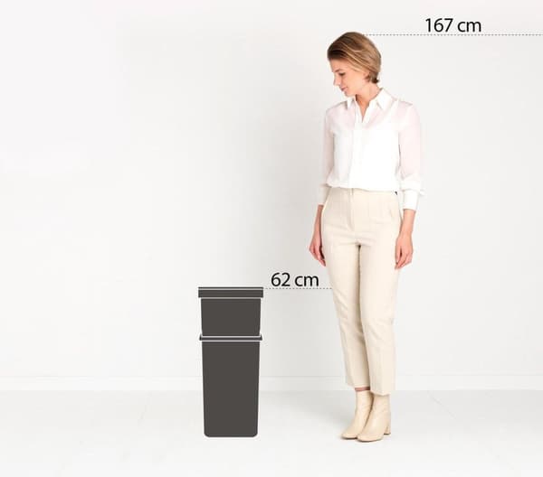 Brabantia Sort & Go Skraldespand - 40 l - Mørkegrå
