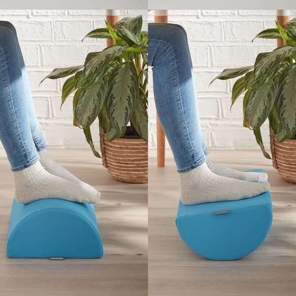 Leitz jalkatuki Ergo Cozy, sininen ergonominen, pehmeä ydin & kangaspäällinen, voidaan myydä - 1 kpl (5371-00-61)