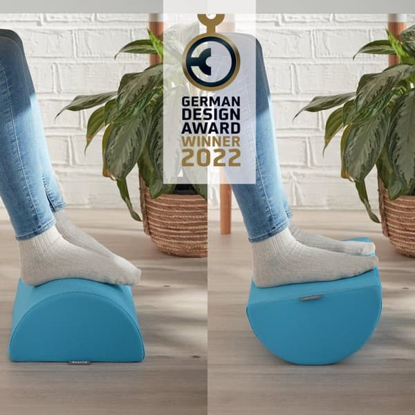 Leitz jalkatuki Ergo Cozy, sininen ergonominen, pehmeä ydin & kangaspäällinen, voidaan myydä - 1 kpl (5371-00-61)