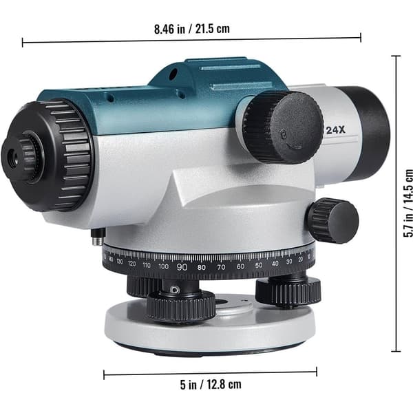 Automatisk Optisk Niveau 24X & 26X - 40mm Blænde, Magnetisk Dæmpet Kompensator, IP54 Vandtæt Beskyttelse