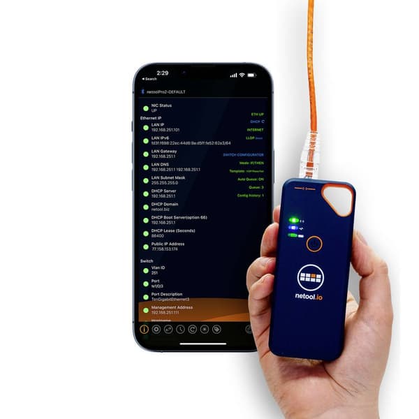 Nätverkstestningsenhet NE1D Netool IO Pro2 NE1D Nätverk