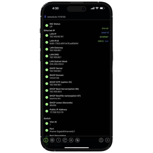 Nätverkstestningsenhet NE1E Netool IO Lite Smarter Nätverk