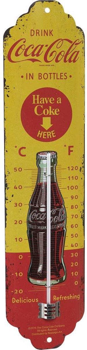 TFA Dostmann NOSTALGIC ART Coca Cola -lämpömittari, keltainen, punainen (12.2060.10)