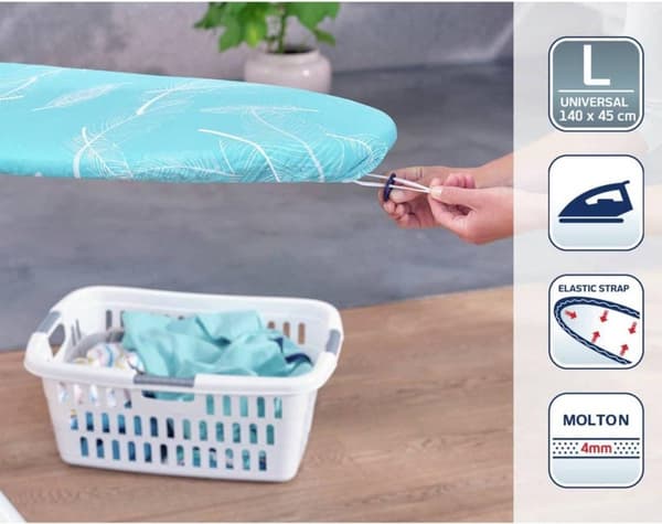 LEIFHEIT 71608 Silityslaudan päällinen Pehmustettu silityslaudan päällinen sininen - vaaleanpunainen (71608)