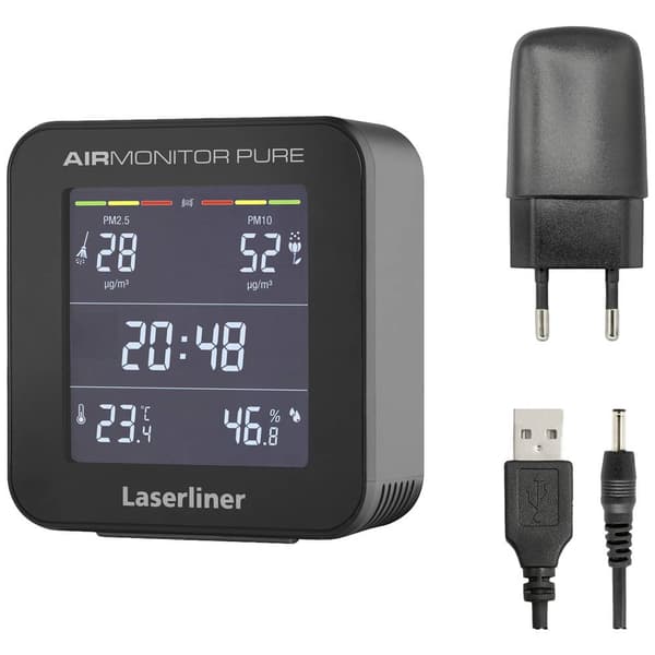 Laserliner AirMonitor Pure Mätare av fint damm Fint damm, Temperatur, Fuktighet med temperaturmätning