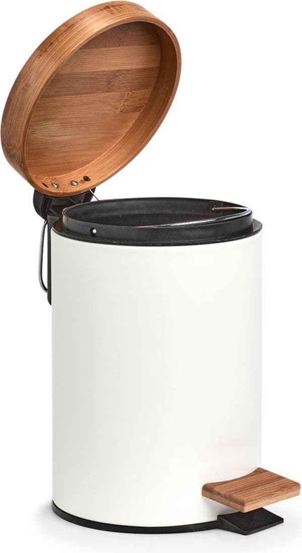Zeller kosmetikspand 3,0 l bambus, hvid (18908)