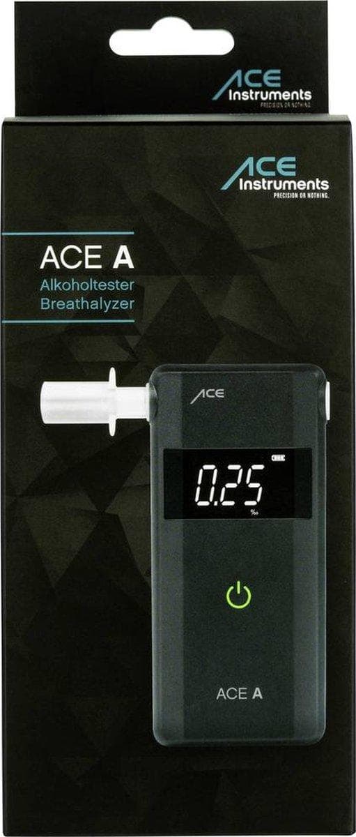 ACE A alkoholtestare svart 4,00 till 0,00 ‰ larm, inkl display, nedräkningsfunktion (107059)