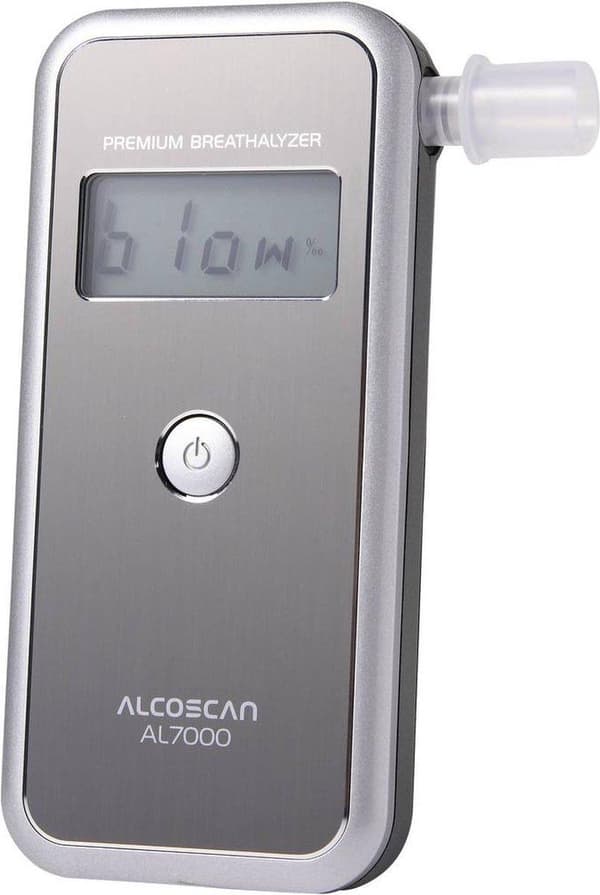 ACE AL7000 alkoholtestare Zilver 0 till 4 ‰ verifierbar sensor, inkl. skärm