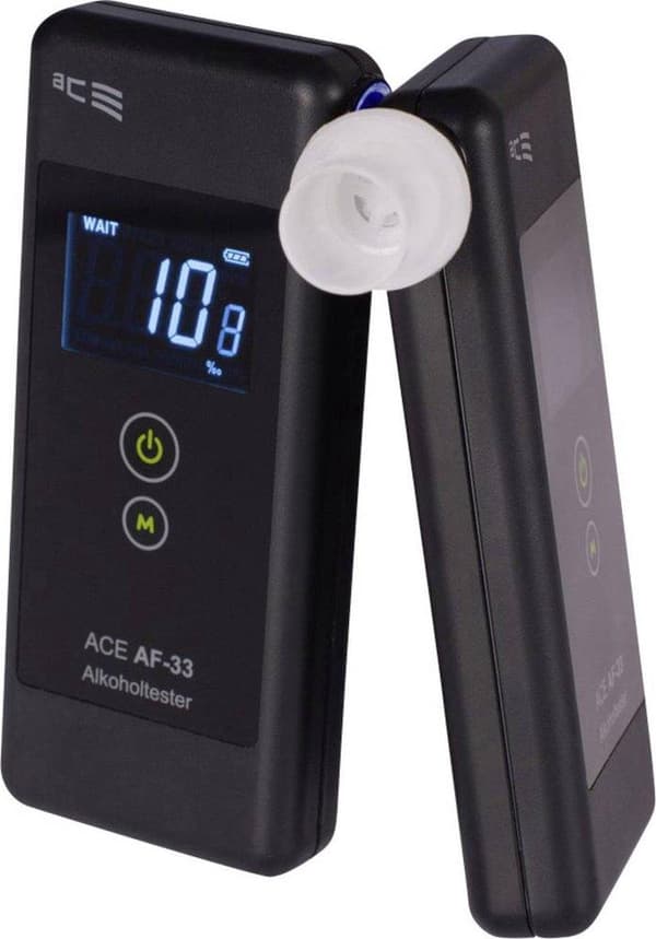 ACE AF-33 alkoholtester Donkergrijs 0,00 tot 5,00 ‰ Inkl. skærmen