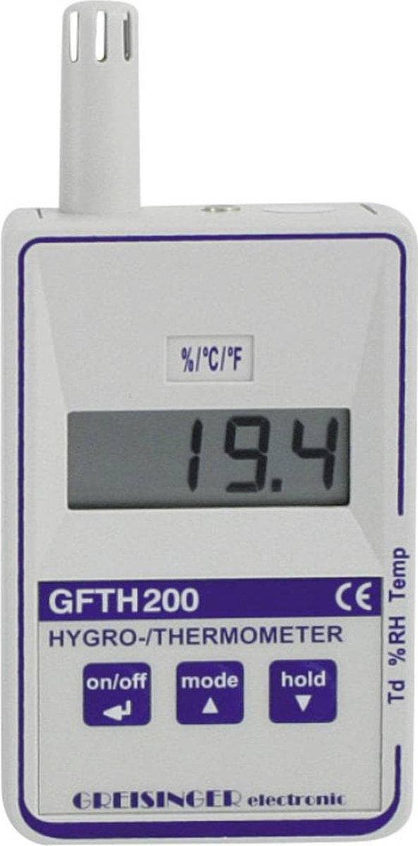 Greisinger GFTH 200 Fugtmåler (hygrometer) 0 % Hrel 100 % Hrel Dugpunkt/skimmeladvarselsvisning