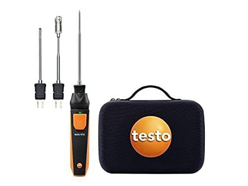 testo temperatursonde -20 - +50 °C med Bluetooth®-forbindelse til smartphones, med luftsonde, med dyk-/gennemtrængningssonde, med overfladesonde (0563