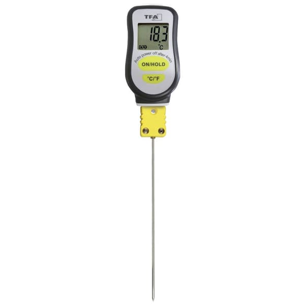 TFA Dostmann Instickstermometer Temperaturmätningsområde (intervall) -20 till 300 °C Sensortyp K sekundsnabb, Med styv