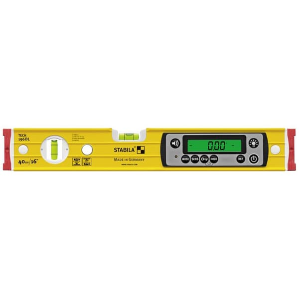 Stabila TECH 196 DL 19830 Digitalt vattenpass med halkskydd, inkl. fodral 40 cm 0.5 mm/m