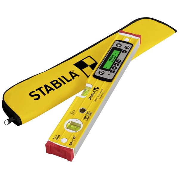 Stabila TECH 196 DL 19830 Digitalt vattenpass med halkskydd, inkl. fodral 40 cm 0.5 mm/m