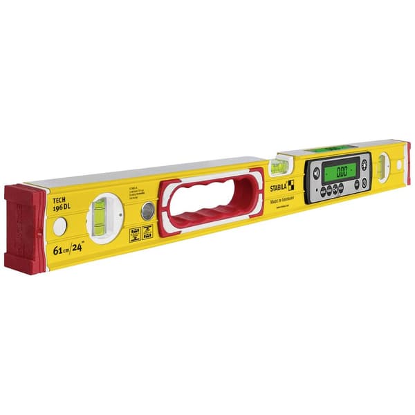 Stabila TECH 196 DL 19826 Digitalt vattenpass med halkskydd, inkl. fodral 122 cm 0.5 mm/m
