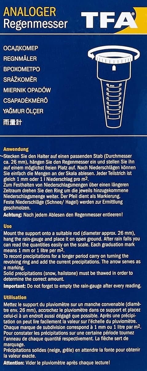 TFA Dostmann 47.1001 Regnmåler
