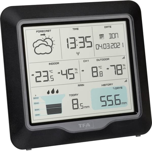 TFA Dostmann RAIN PRO 35.1160.01 - Trådlös väderstation - Prognos för 12 till 24 timmar