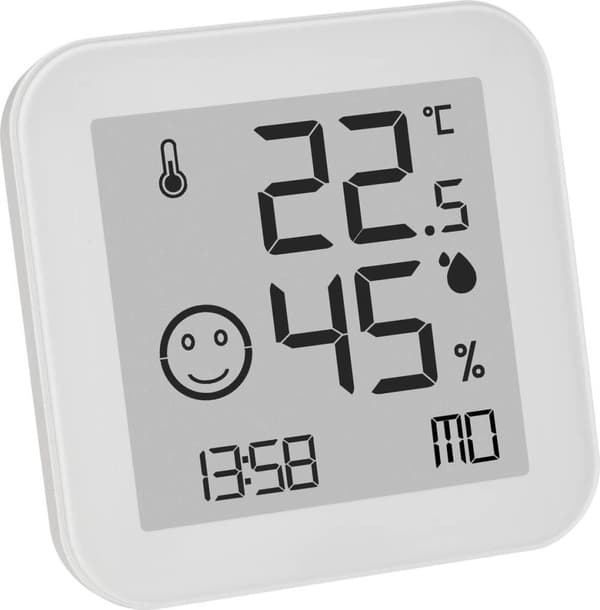 TFA Dostmann SORT & HVID Termo- og hygrometer Hvid