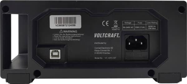 VOLTCRAFT VC-12608905 Bænk multimeter Kalibrering (ISO) Digital CAT I 1000 V, CAT II 600 V Display (tæller): 55000